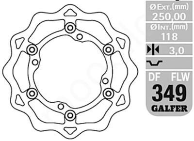 RM 85 L (2005 - 2005) float wave brake rotor | GALFER