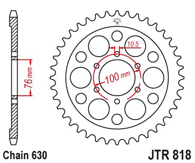 GS 1150 (1984 - 1986) plieninė galinė žvaigždutė | JT Sprockets