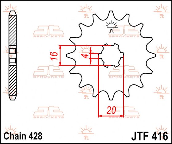 RM 80 X (1984 - 2013) priekinė žvaigždutė | JT Sprockets