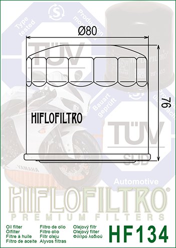 GSX-R 750 (1985 - 1987) "hiflo" alyvos filtras hf134 | Hiflofiltro