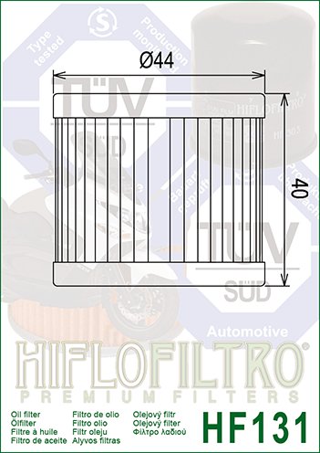 UH 125 BURGMAN (2002 - 2020) alyvos filtras | Hiflofiltro