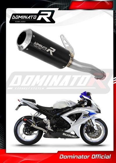 GSX-R 750 (2008 - 2010) exhaust silencer gp black | Dominator