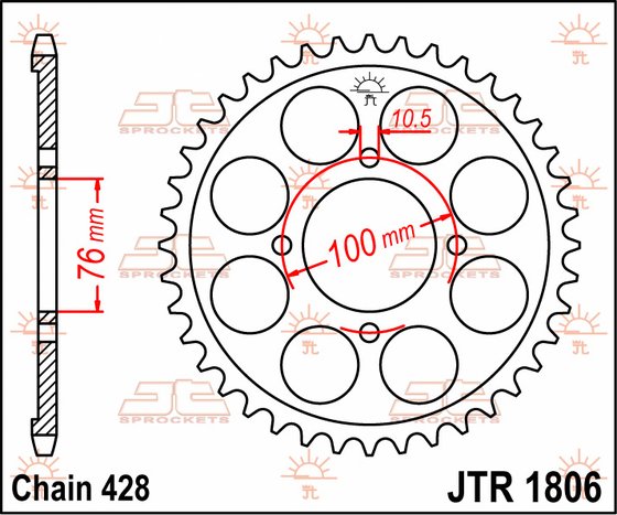 RG 125 (1992 - 1996) plieninė galinė žvaigždutė | JT Sprockets