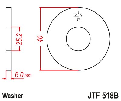 GS 1100 (1980 - 1986) plieninė priekinė žvaigždutė | JT Sprockets