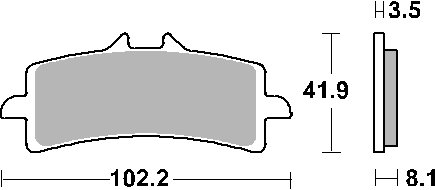 GSX-R 750 (2011 - 2023) stabdžių kaladėlės dual carbon | SBS