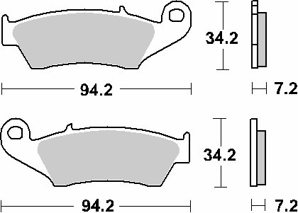 RM 125 (1996 - 2009) stabdžių kaladėlės keraminės | SBS