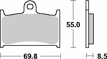 GSX R 600 (1992 - 1993) stabdžių kaladėlės keraminės | SBS