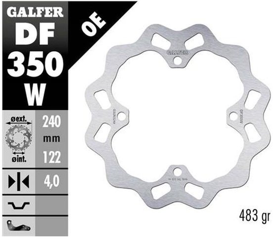 RM Z 450 (2005 - 2005) fiksuotos bangos galinių stabdžių diskas | GALFER