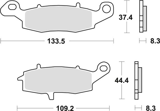 DL 1000 V-STROM (2002 - 2012) universalios organinės standartinės stabdžių trinkelės | TRW