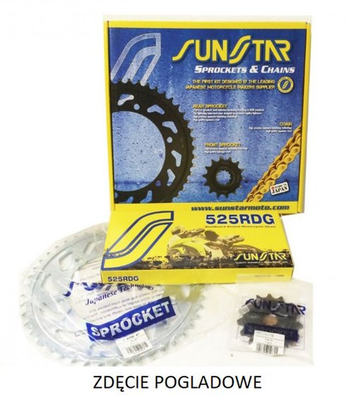 GSX-R 750 (2006 - 2010) plieninių grandinių rinkinys suzuki gsxr750 6-10 | SUNSTAR SPROCKETS