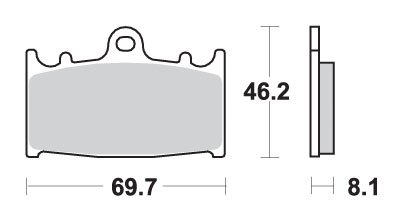 RGV 250 (1989 - 1995) sbs stabdžių kaladėlės racing sintered | SBS