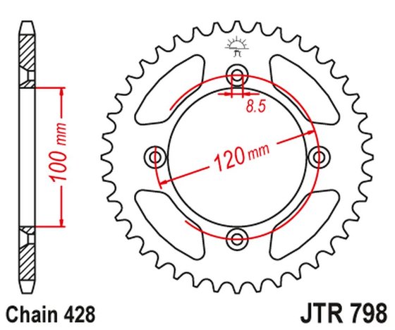 RM85 (1983 - 2020) galinė žvaigždutė | JT Sprockets