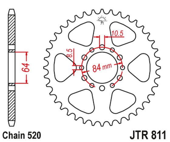 DR 200 (1986 - 2020) plieninė galinė žvaigždutė | JT Sprockets