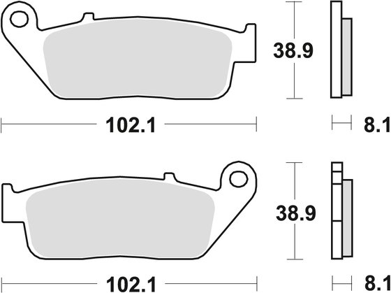 VL 1500 INTRUDER (2005 - 2013) universalios organinės standartinės stabdžių trinkelės | TRW