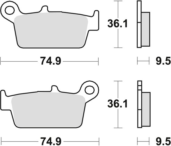 RM 125 (1996 - 2012) sukepinto metalo stabdžių trinkelės | TRW