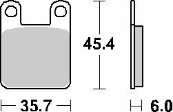 AY 50 KATANA LC (2000 - 2005) sbs stabdžių kaladėlės carbon tech | SBS