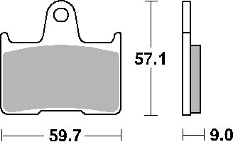 GSX-R 750 (2004 - 2005) sbs stabdžių kaladėlės keraminės | SBS