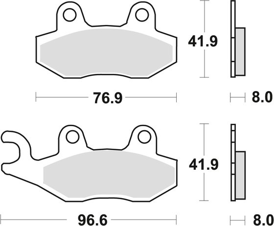 RM 80 X (1994 - 1995) sukepinto metalo stabdžių trinkelės | TRW