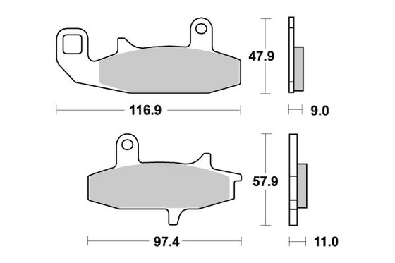 DR 650 (1990 - 1990) sbs brakepads sintered | DOPPLER