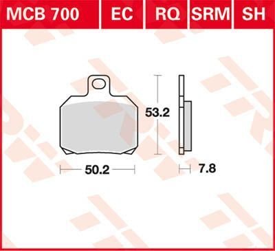 UH 125 BURGMAN (2002 - 2006) allround organic standard brake pad | TRW