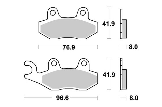 DR 350 (1990 - 1999) brakepads sintered offroad | SBS