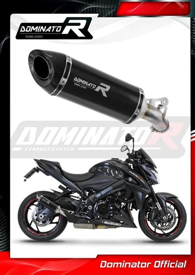 GSX-S 1000 (2015 - 2020) exhaust silencer muffler hp8 black | Dominator