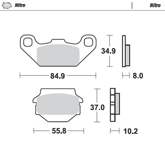 LT 500 R QUADZILLA (1987 - 1995) nitro atv brake pad | MOTO-MASTER