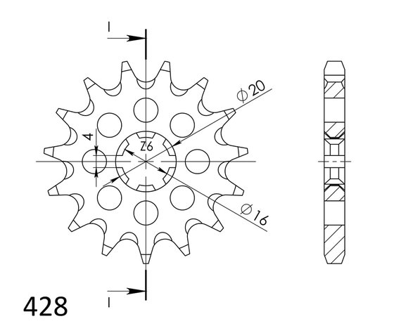 RM85 (2002 - 2023) supersprox front sprocket 416.14 | Supersprox