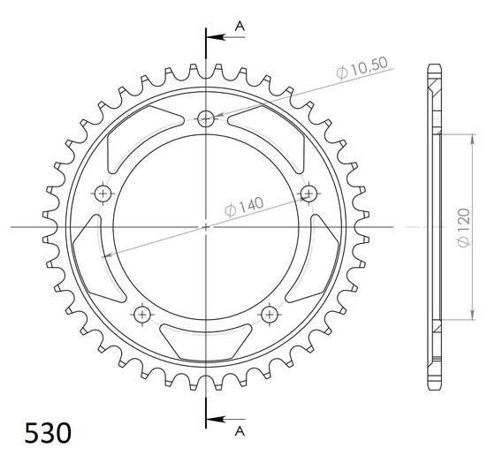 SV 1000 S (2003 - 2007) supersprox rear sprocket 1800.40 | Supersprox