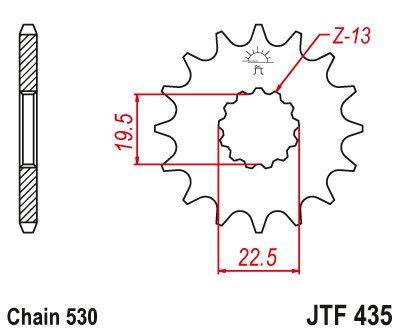 GR 650 (1983 - 1985) steel front sprocket | JT Sprockets