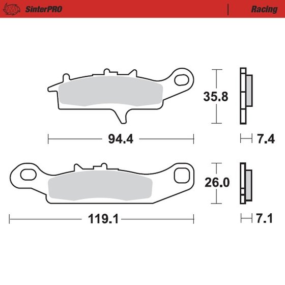 LT V 700 TWIN PEAKS (2004 - 2006) sintered metal racing brake pads | MOTO-MASTER