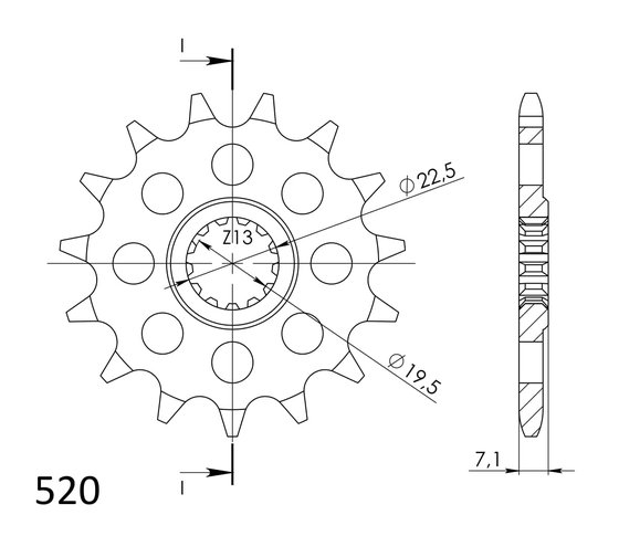 VL 250 LC INTRUDER (2000 - 2004) supersprox front sprocket 434.15 | Supersprox