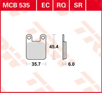 UF 50 ESTILETE (2000 - 2001) allround organic standard brake pad | TRW