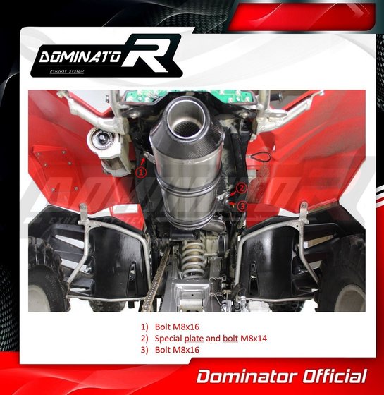 LT R 450 QUADRACER (2006 - 2009) exhaust silencer hp2 | Dominator