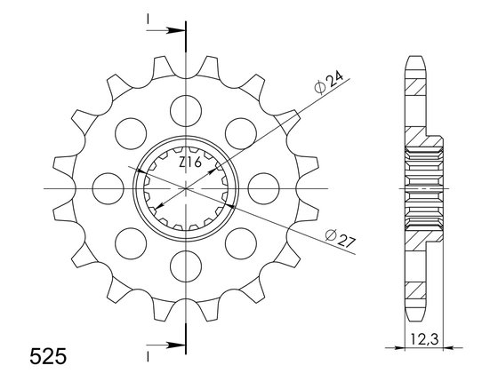 GSX-R 1000 (2017 - 2022) supersprox / jt front sprocket 444.17 | Supersprox