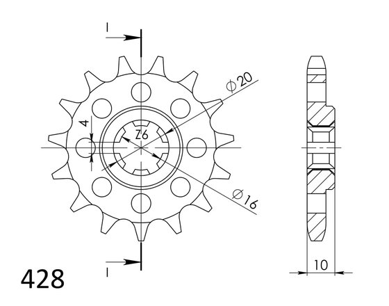 GZ 125 MARAUDER (2003 - 2004) supersprox / jt front sprocket 410.15 | Supersprox