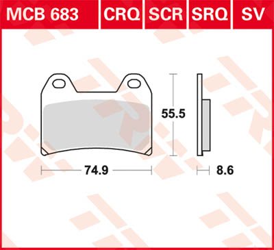 GSX 1200 INAZUMA (1999 - 2001) allround organic standard brake pad | TRW