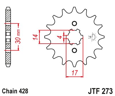 FL 125 ADDRESS (2007 - 2009) steel front sprocket | JT Sprockets