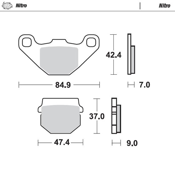 RM 80 X (1977 - 2001) moto-master brakepads kawasaki: kx80/100 <1996, kdx125 <2003, suzuki: rm80/85 < | MOTO-MASTER