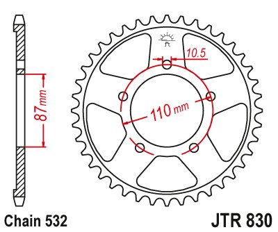 GSX-R 1100 (1986 - 1988) steel rear sprocket | JT Sprockets