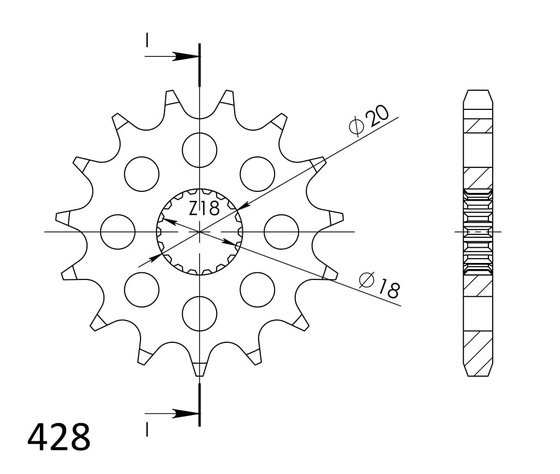 DR 125 (1980 - 1985) supersprox / jt front sprocket 426.14 | Supersprox