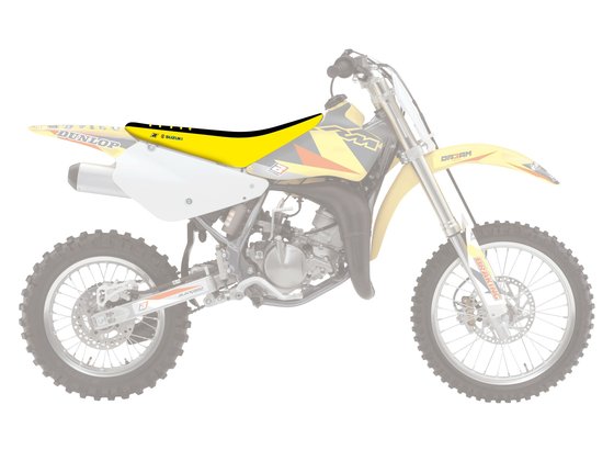 RM Z 250 (2018 - 2018) double grip 3 seat cover yellow/black | BLACKBIRD RACING