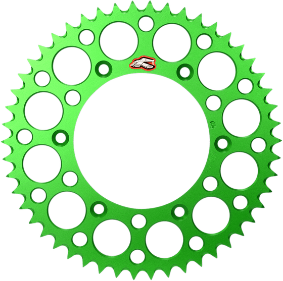 RM Z 250 (2004 - 2006) aluminum rear sprocket - 51 teeth green | RENTHAL