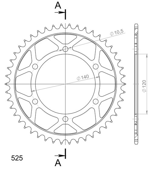 GSX-R 750 (1998 - 1999) supersprox / jt rear sprocket 498.44 | Supersprox