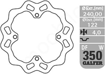 RM Z 450 (2005 - 2005) fixed wave rear brake disc | GALFER