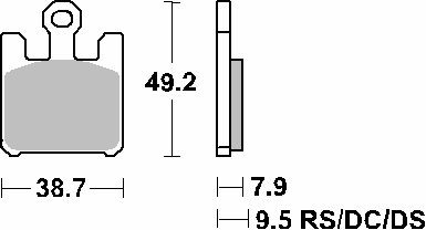 GSX-R 1000 (2003 - 2003) brakepads sintered | SBS