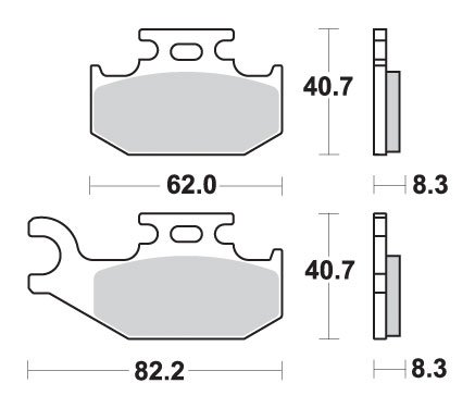 LT-A 700 (2005 - 2011) brakepads sintered offroad | SBS