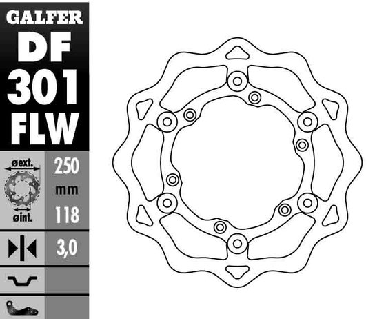 RM 250 (1985 - 2006) float wave brake rotor | GALFER