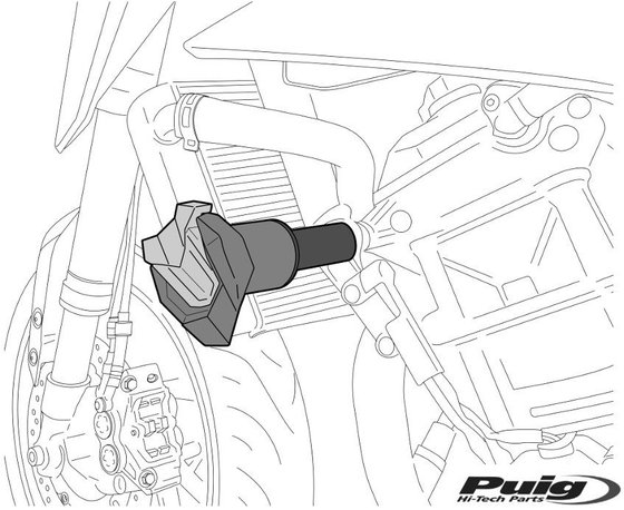 GSX-R 1000 (2017 - 2022) puig crash pads r19 suzuki gsxr1000r 17-18'' c/black | PUIG