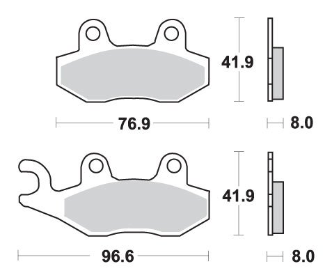 DR 350 (1990 - 1999) brakepads sintered offroad | SBS